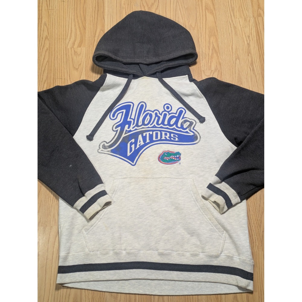 Proedge Mens Florida Gators NCAA College Raglan Hoodie Grey Blue Size M